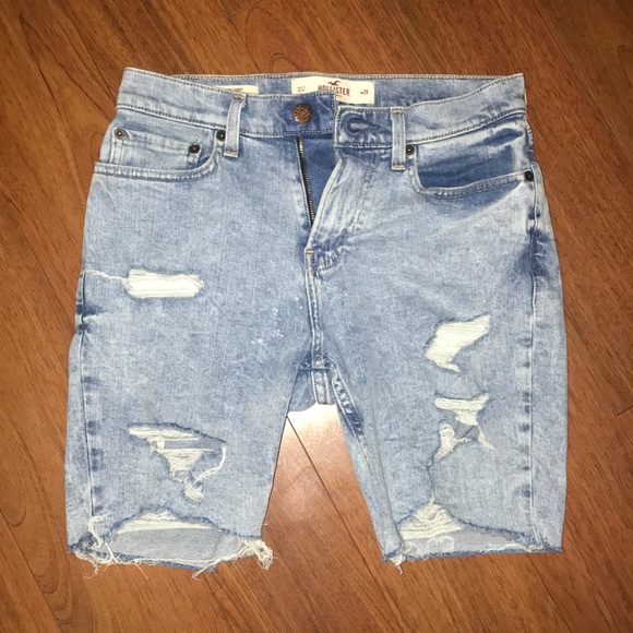 hollister men's denim shorts